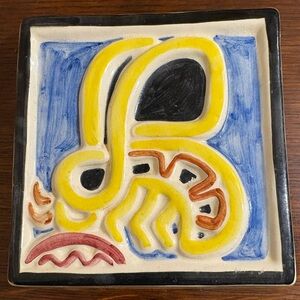 Shearwater Pottery Decorative Tile - Bee Glazed
Clay Relief 7"x7" Handpainted